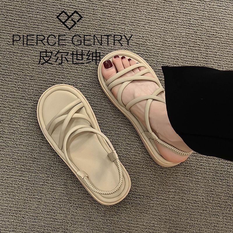 pierre shishen french style high-grade sandals for women 2023 summer new fairy style roman shoes drooping beach shoes