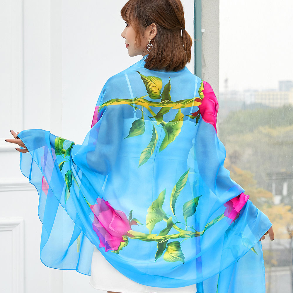 [size optional] spring and autumn oversized scarf women‘s korean-style scarf sunscreen shawl beach scarf women‘s long scarf