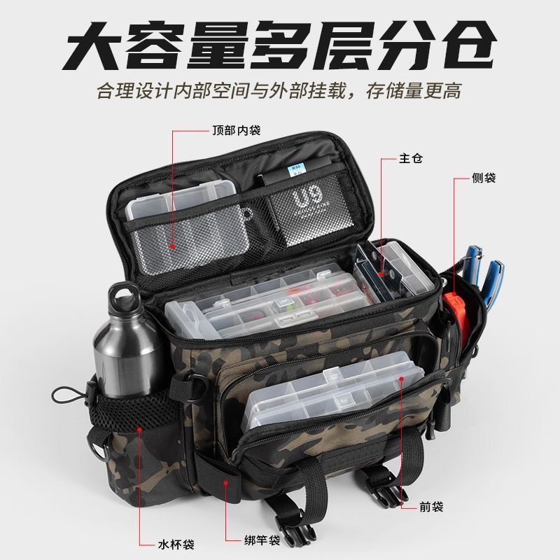 multifunctional lure bag tactical bottle waist pack men‘s and women‘s outdoor wild fishing waist bag portable exclusive for fishing waist pack backpack