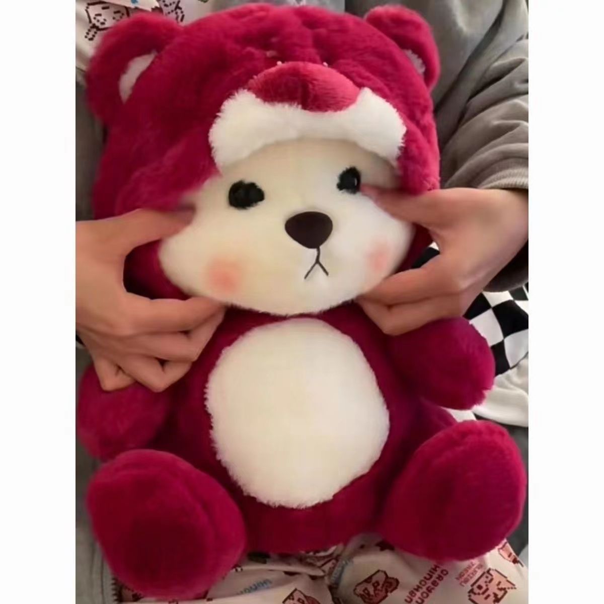 cute super cute transformed strawberry bear doll plush toys birthday gift for girl friend doll ragdoll valentine‘s day