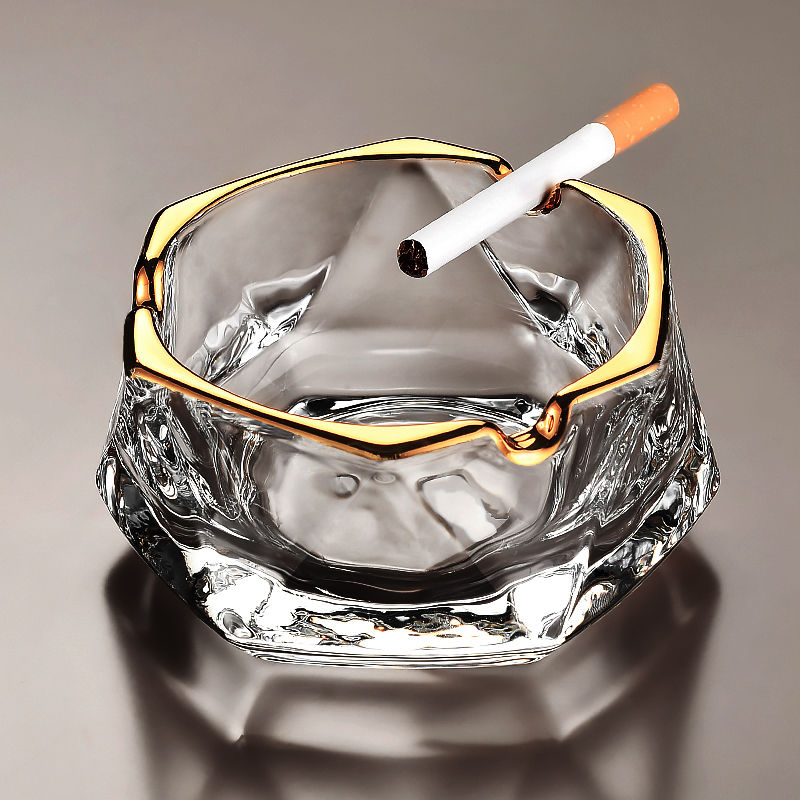 glass ashtray simple home ins creative and slightly luxury trend living room cylinder fashion office crystal ashtray