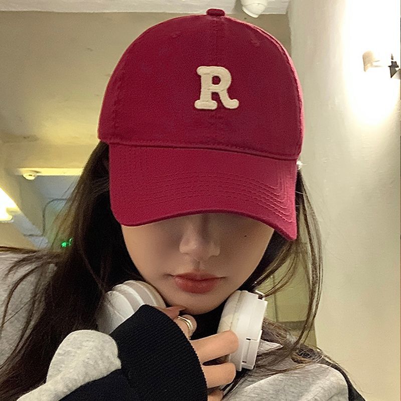 men‘s and women‘s same style baseball cap letter embroidery big head circumference adjustable face small fashion korean style student peaked cap