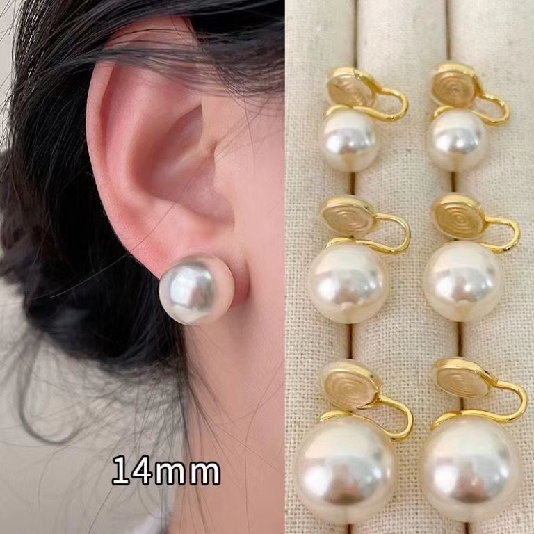 pearl mosquito coil ear clip non-pierced painless earrings 2024 new light luxury temperament high-grade earrings earrings