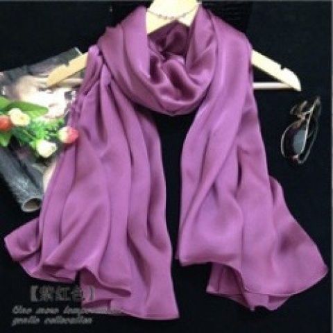 pure color silk scarf women‘s spring and summer monochrome all-match sunscreen shawl thin fall winter fashion western style scarf long scarf