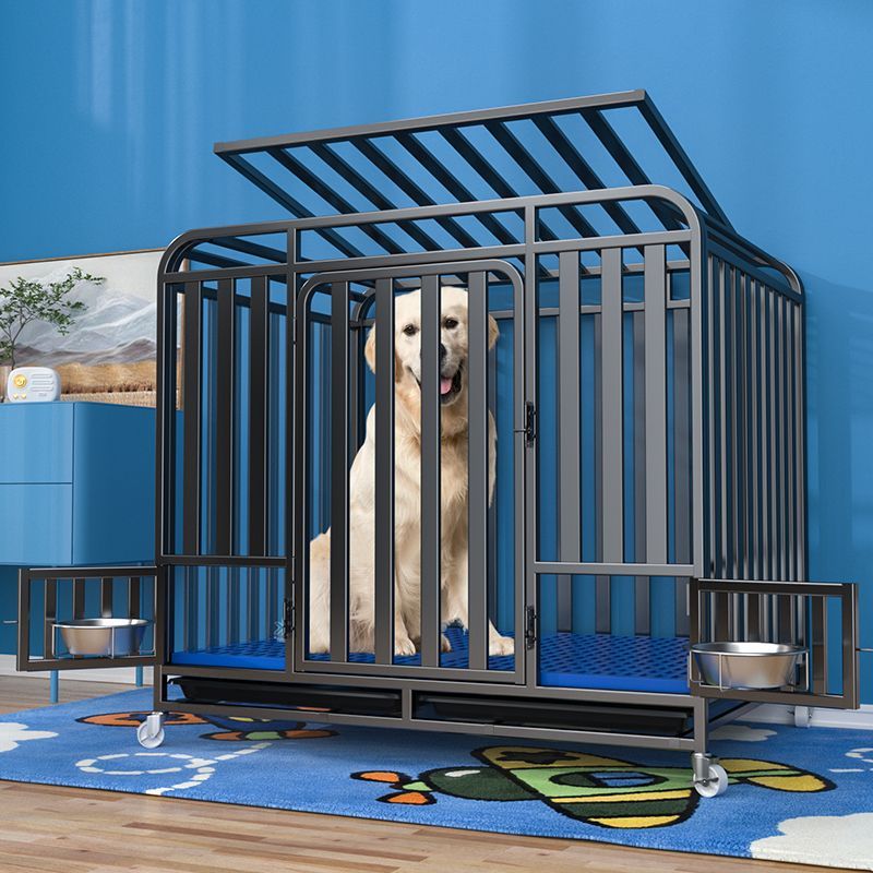 dog crate large dog medium-sized household indoor and outdoor with toilet separation golden retriever labrador bold solid pet cage