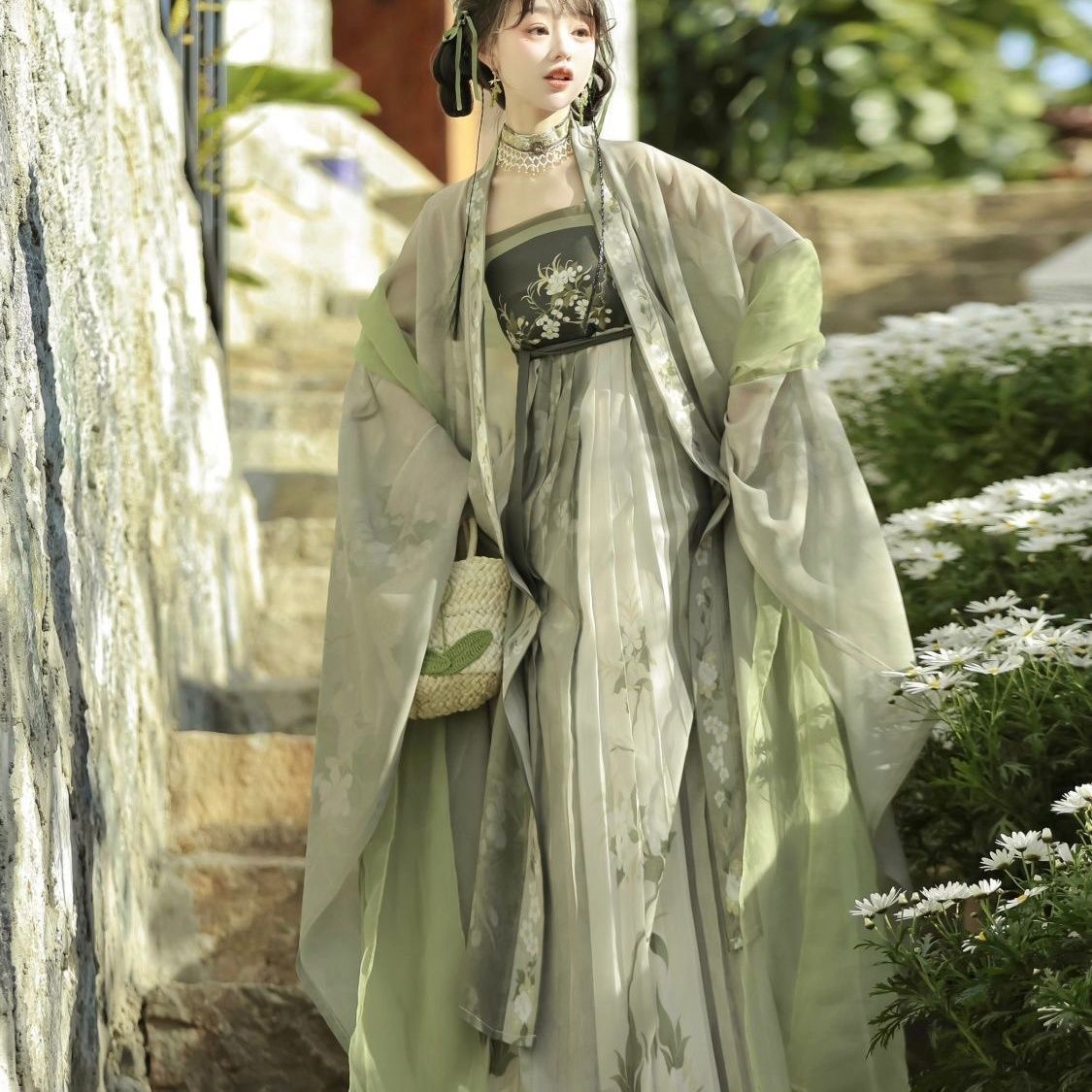 han style jinxiu original han clothing [spring is full of spring] tang qi chest chinese traditional han clothing cheoko skirt fairy spring， summer and autumn