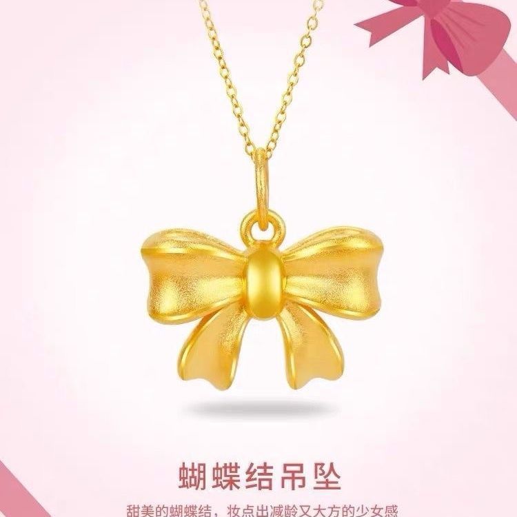 huachang jewelry genuine goods new bow pendant escape princess clavicle chain for girlfriend valentine‘s day gift