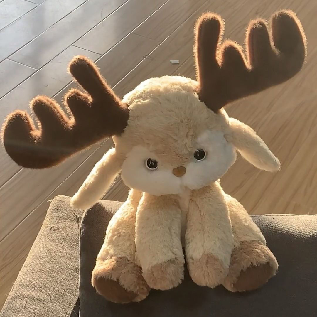 internet celebrity valentine‘s day deer plush toy doll doll cute deer soft and adorable comfortable pillow birthday gift