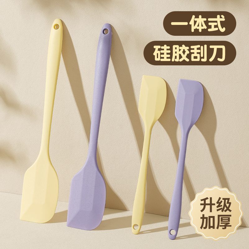 large integrated silicone scraper baking tool cake butter knife scraper household food grade stirring knife