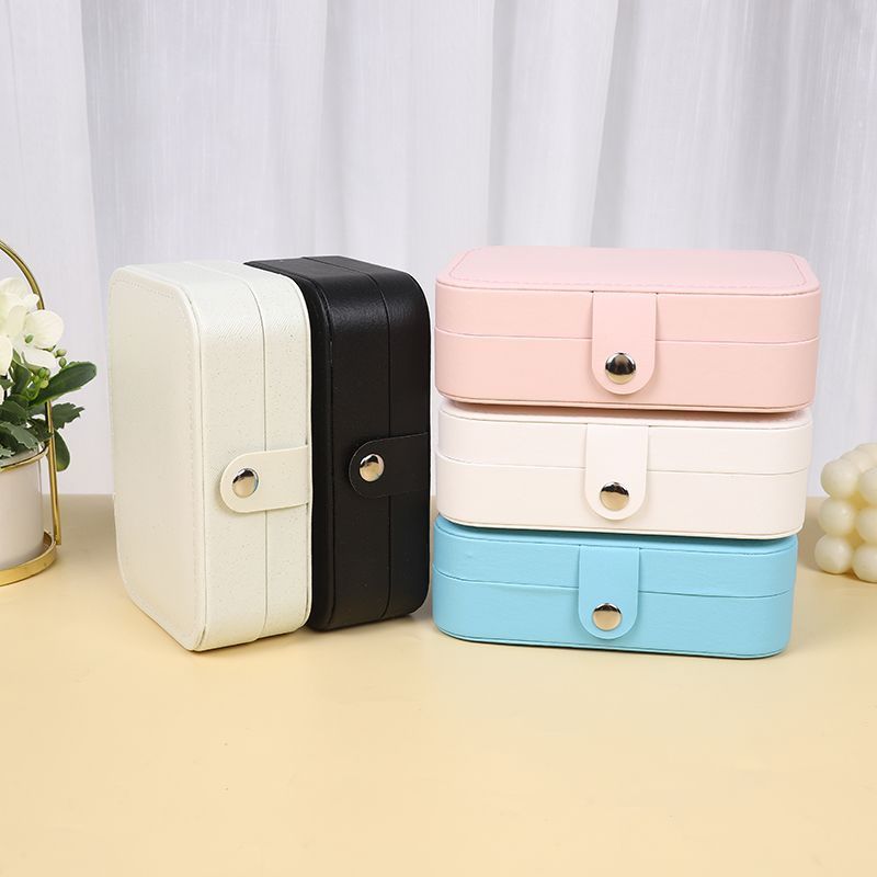 korean version simple travel portable jewelry storage box jewelry gold rings ear studs storage box support one piece dropshipping