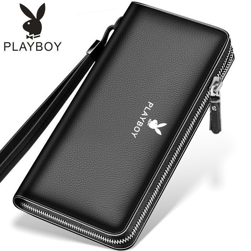 playboy genuine goods wallet men‘s zipper phone bag large capacity clutch multiple card slots business clutch