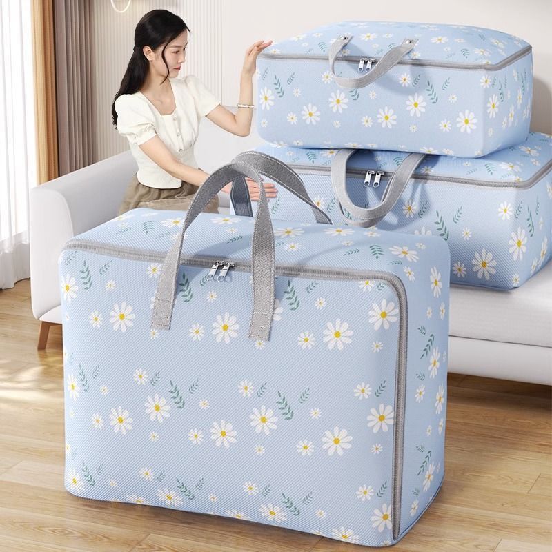 season change storage bag clothes quilt waterproof moisture-proof large capacity moving bag thickened luggage portable organize the bag