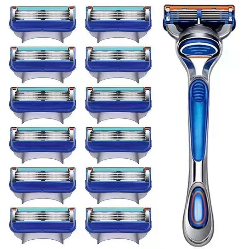 germany 5-blade razor geely new shaver manual 5-layer shaver universal front 5 knife holder shaving bald knife