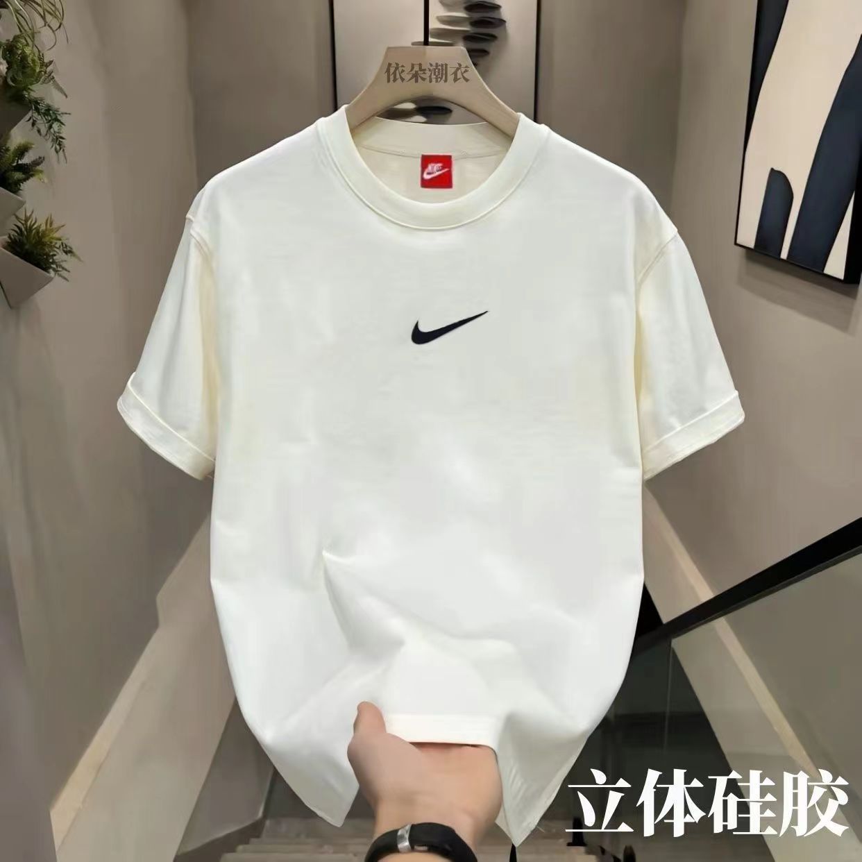 official outlets cotton new men‘s and women‘s t-shirt sports t-shirt casual loose short sleeves couple half sleeve top