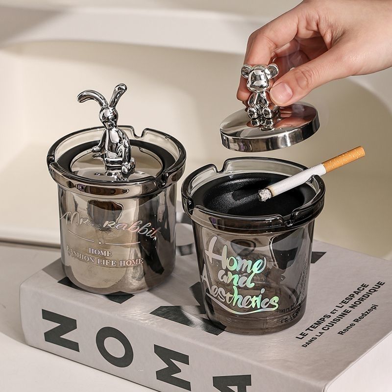 light luxury ins funnel ashtray with lid windproof home living room creative personality elegant office ashtray advanced