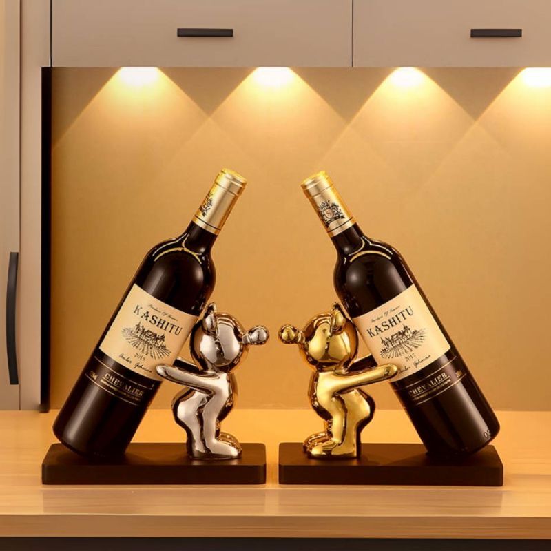 bubble bear wine rack decoration living room modern light luxury high-end creative hallway wine cabinet sideboard cabinet home decoration