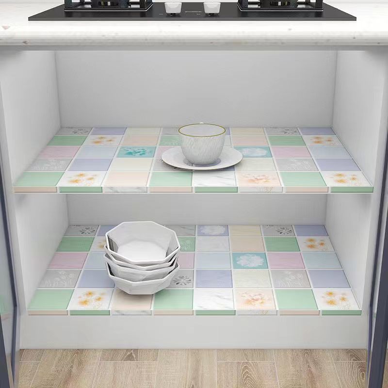 cabinet oil proof sticker sticky pad paper drawer waterproof and moisture-proof liner household kitchen stickers wardrobe shoe cabinet film dustproof