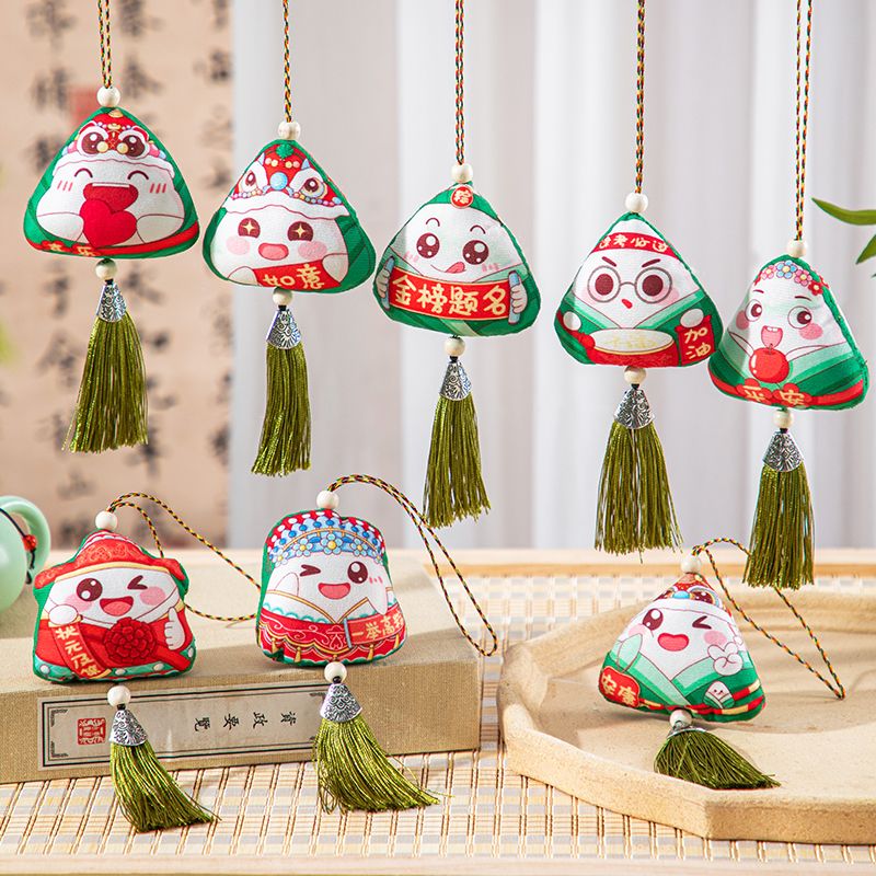 dragon boat festival sachet perfume bag handmade diy material package children‘s argy wormwood mosquito repellent zongzi pendant finished product gift present