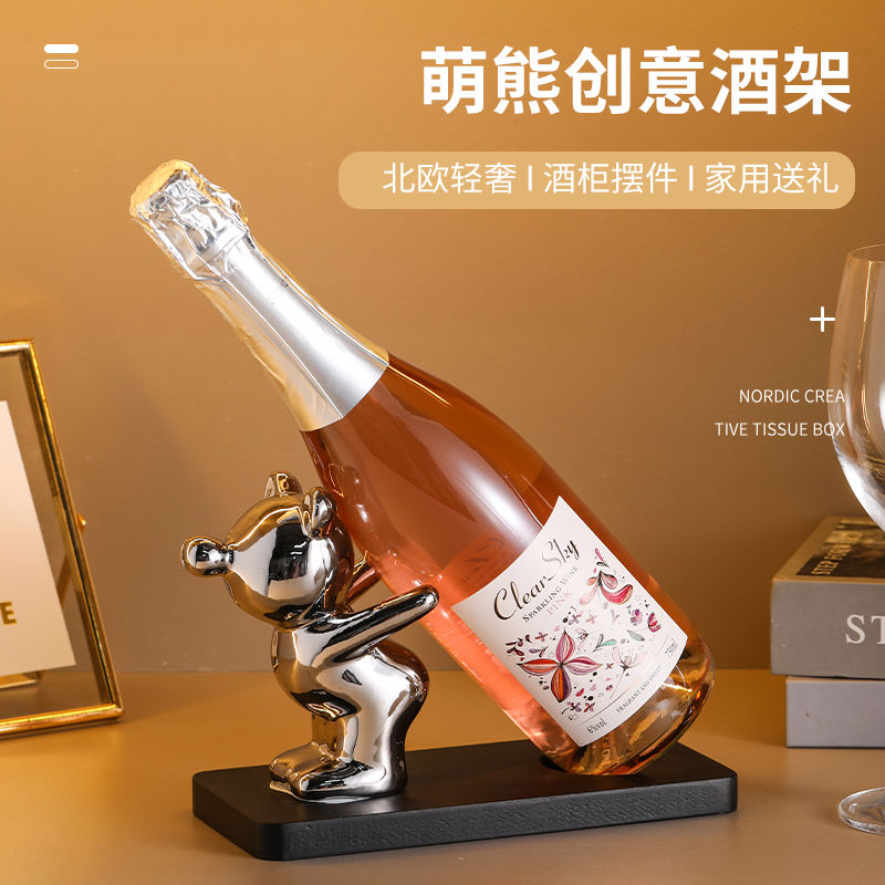 simple wine cabinet decoration ornaments gathering dining tv cabinet entrance living room home bubble bear