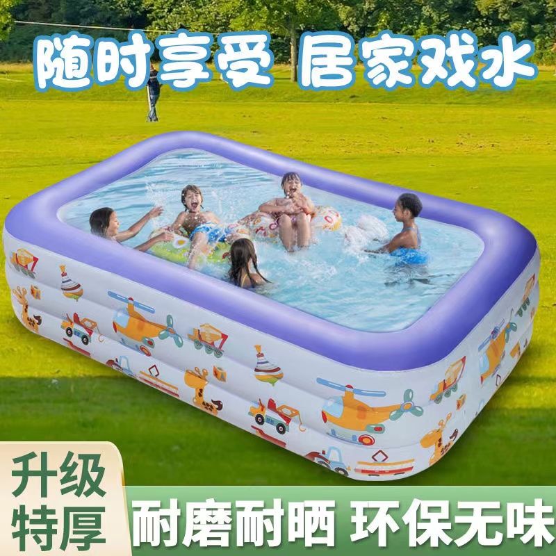 pneumatic swimming pool children‘s household portable adult thickened swimming pool outdoor family rural pool bubble bottom