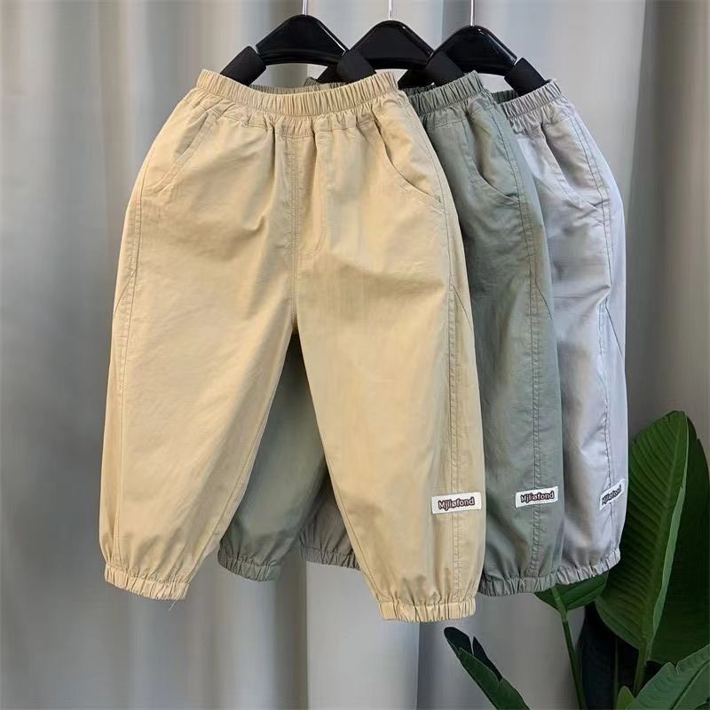 crawler boys‘ anti-mosquito new fashion baby summer long pants trendy children‘s cool handsome thin casual pants