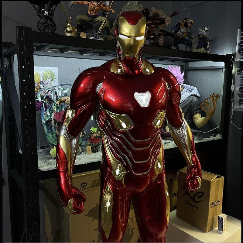 mark50 1 to 1 iron man 22 luminous marvel characters model decoration free base