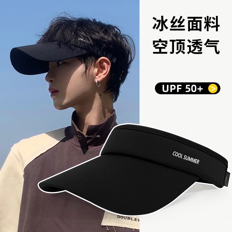 sun protection hat men‘s summer outdoor sun protection uv protection sun hat cover face running sports travel topless hat