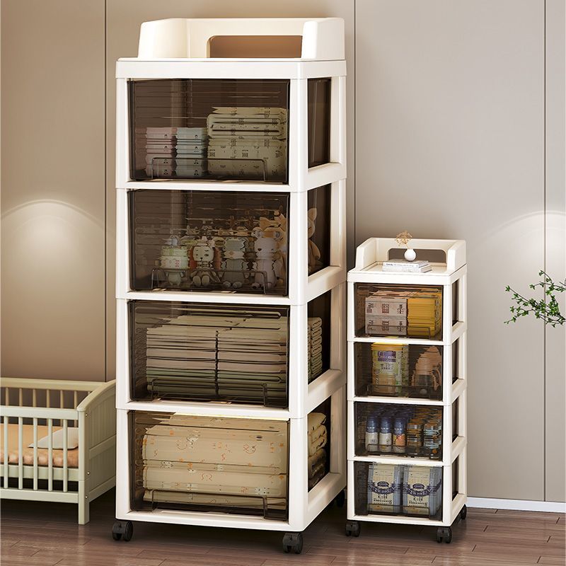 drawer storage cabinet installation-free snack book toy multi-layer trolley locker household gap storage rack