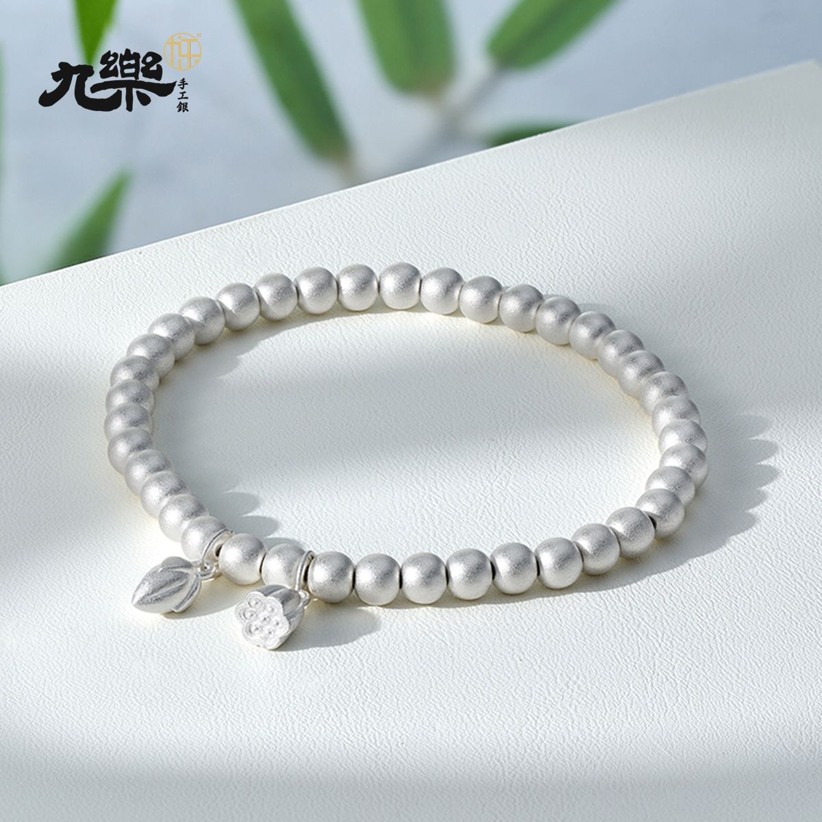 jiule 999 sterling silver lotus seedpod lotus two world lovers ball bracelet pure silver ancient bracelet for girlfriend mid-autumn festival gift