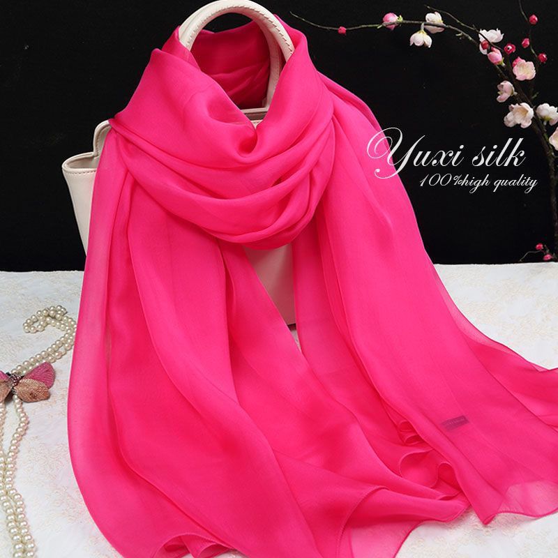 women‘s silk scarf spring and autumn all-match 2024 new silk scarf mulberry silk silk scarf 70 * 170cn sunshade light