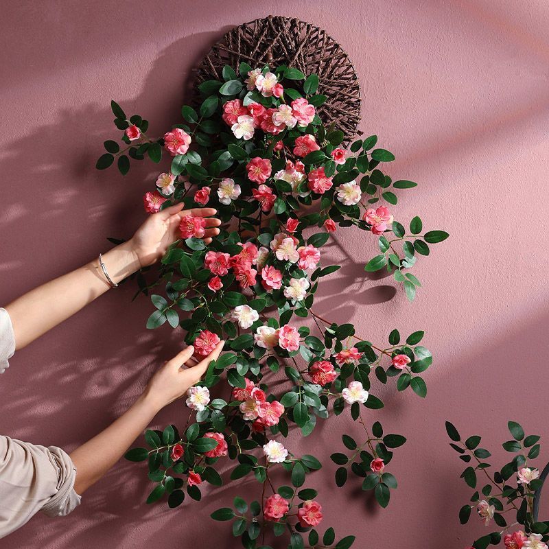 simulation rose wall hanging decorative greenery balcony wall decoration pendant ugly wall decoration creative three-dimensional high-end