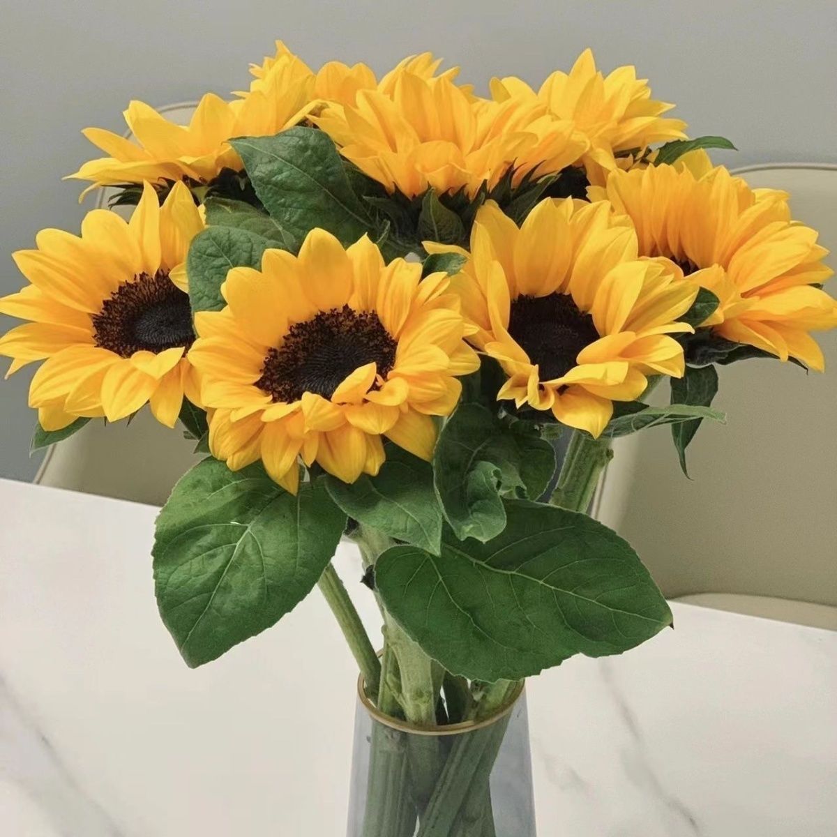 ins sunflower artificial flower sunflower plastic fake flower and dried flower home living room dining table bouquet ornaments bridal bouquet