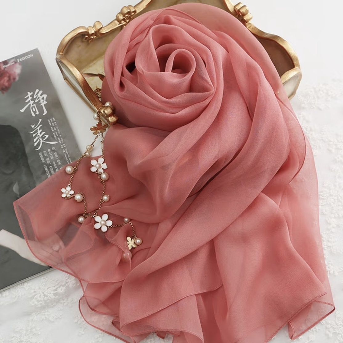 rubber red solid color satin mulberry silk long silk scarf shawl women‘s scarf silk scarf long scarf 70*170