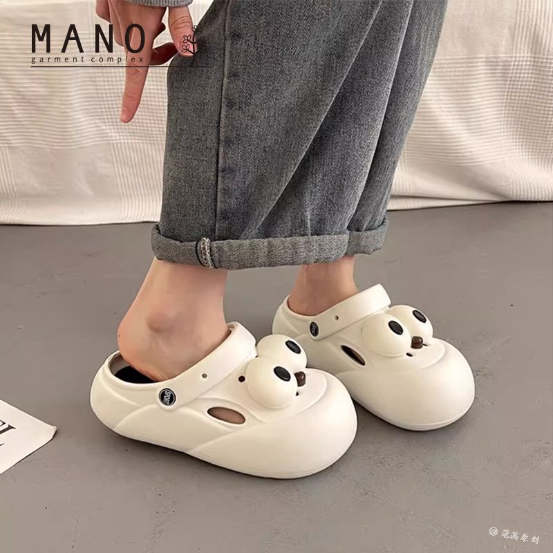 mano platform coros shoes women‘s cute summer outdoor non-slip 2024 new closed-toe slippers beach sandals