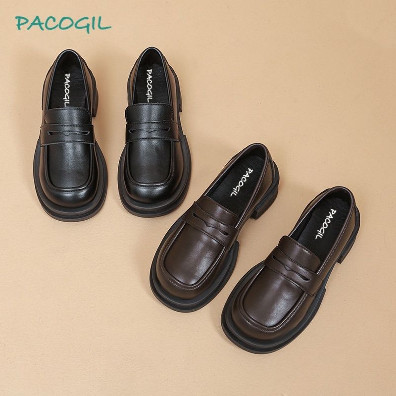 parkgill jk uniform japanese leather shoes women‘s autumn 2024 new mary jane all-matching platform loafers women