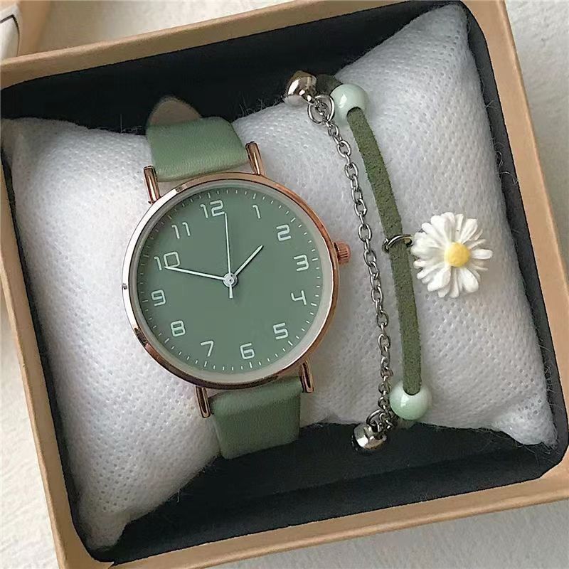 watch examination exclusive artistic simple temperament junior and middle school students retro white all-match mute thin strap quartz watch for women