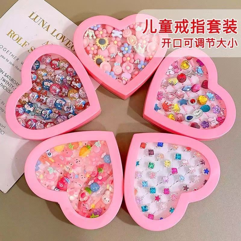 children‘s cute ring princess little girl kindergarten finger ring jewelry cartoon girl toy baby jewelry gift