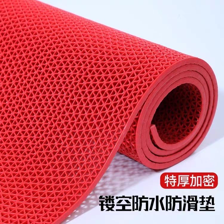 non-slip mat pvc plastic carpeting s type large area outdoor toilet kitchen mesh bathroom non-slip mat