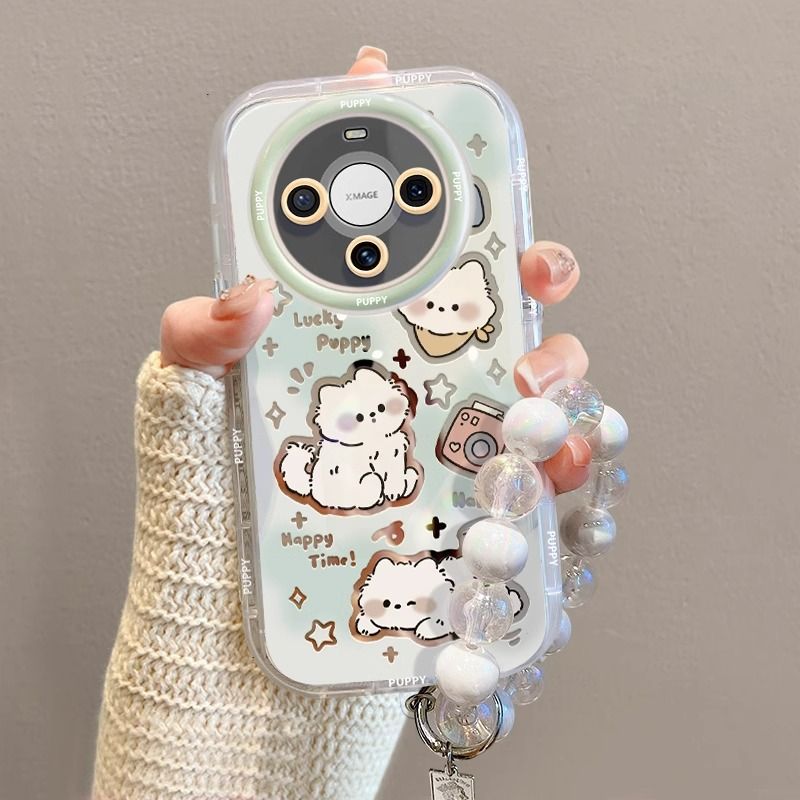 cartoon white dog huawei mate60pro phone case pura70 drop-resistant nova12 soft case 98se/p50/40