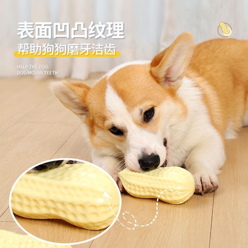 dog toy big peanut bite-resistant molar cute big dog puppy relieving stuffy artifact self-hi tear-proof sound toy