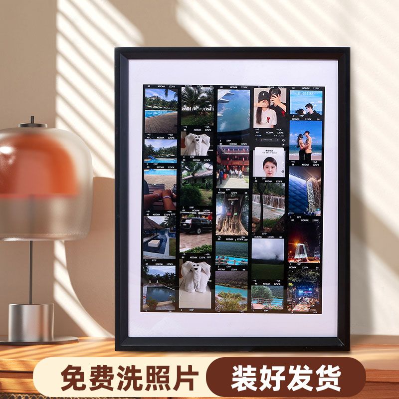 diy customized multi-grid photo frame polaroid wash photo printing couple girlfriends for birthdays and valentine‘s days gift commemorative