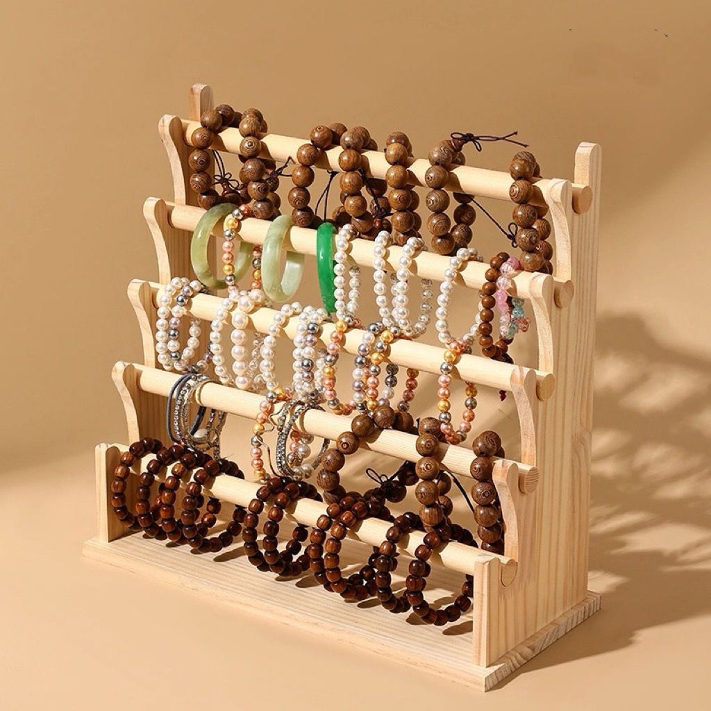 solid wood bracelet stall jewelry display shelf bracelet watch bracelet storage jewelry headband hair ring display rack jewelry