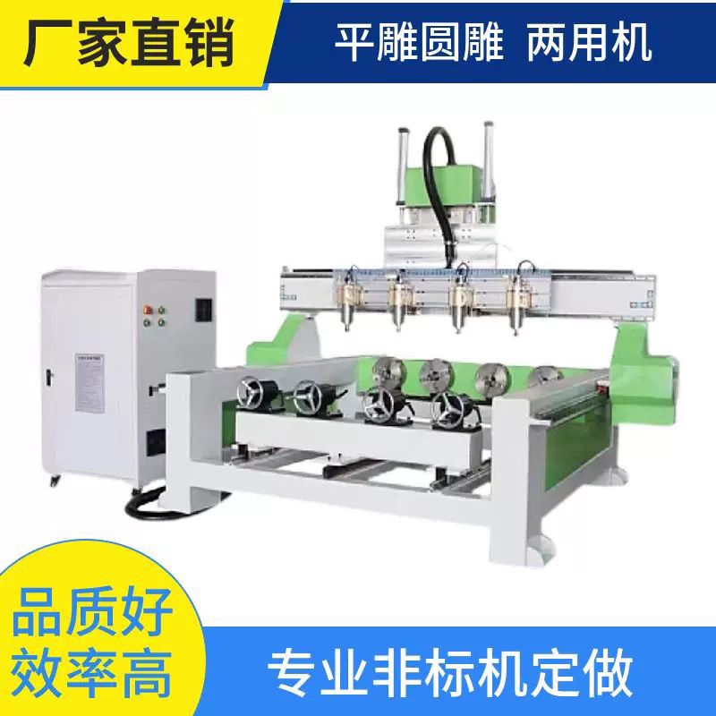 circular engravure engraving machine three-dimensional automatic cnc cylindrical buddha statue slingshot dragon column crafts intelligent woodworking engraving machine