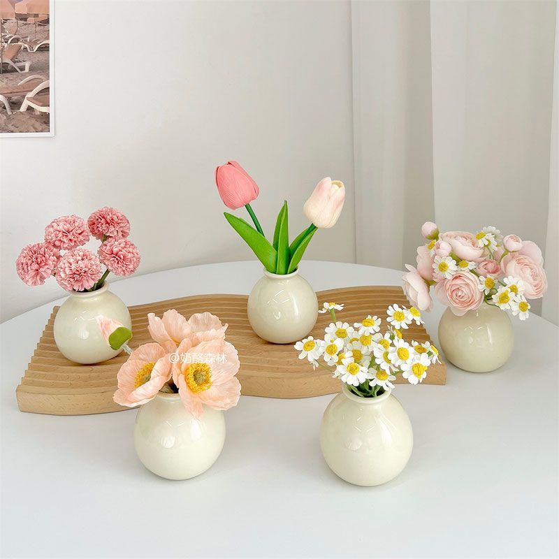 ins style tulip simulation suit desktop small vase decoration flower arrangement small ornaments hallway living room home decoration