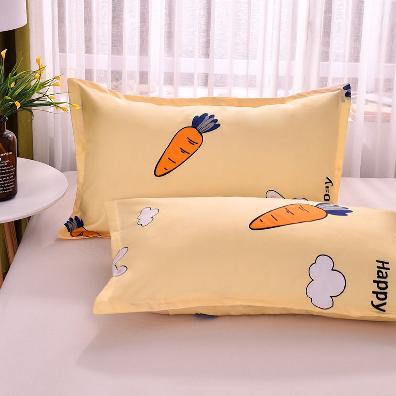 washed cotton pillowcase single pillow a pair of pillow covers summer adult single pillowcase one-pair package student pillow suit