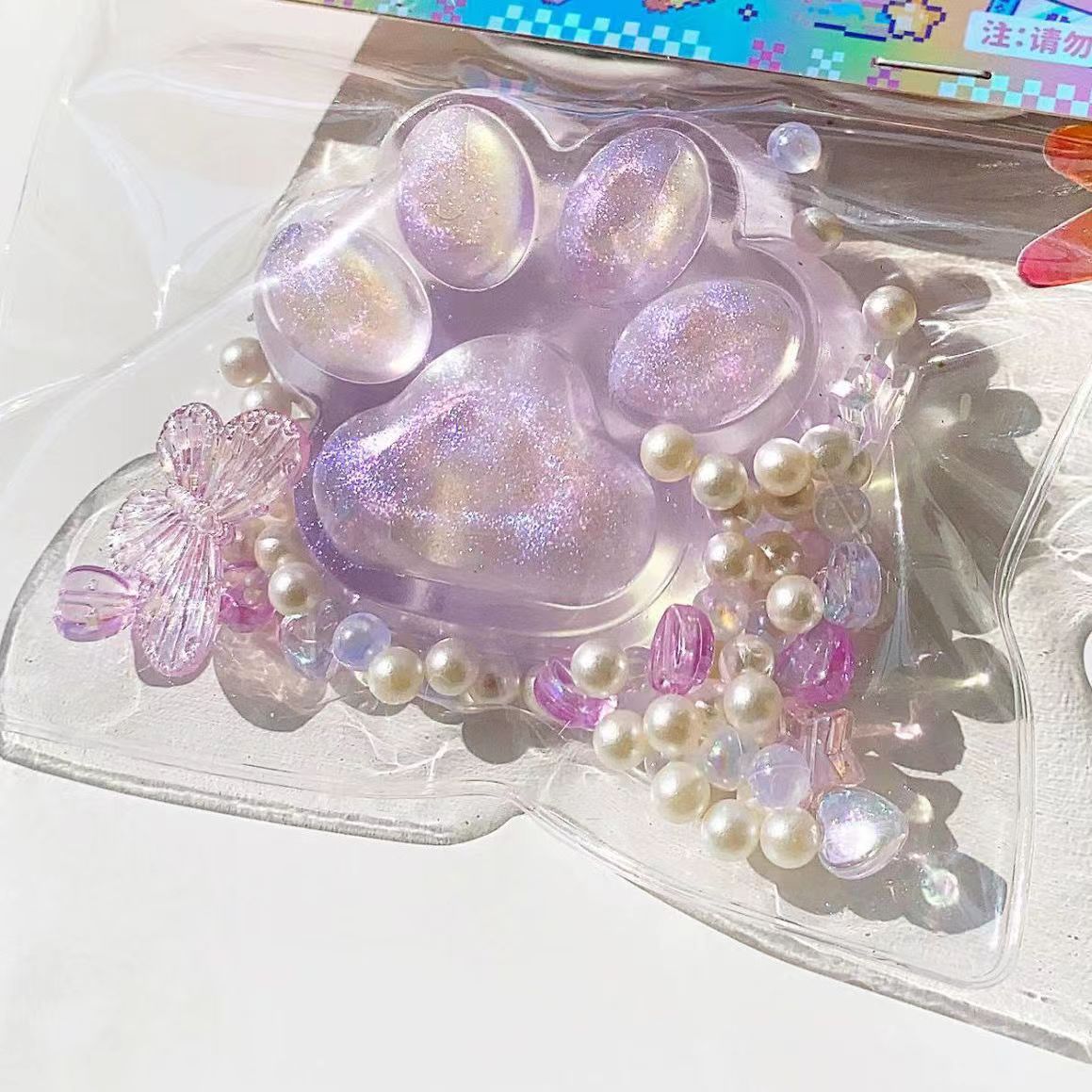 super soft mud crystal cat‘s paw pinch xiaohongshu douyin online influencer hot sale taro cake compressable musical toy