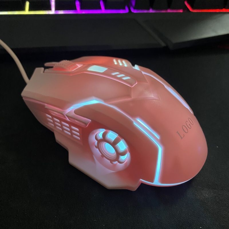 audio weighted mouse wired luminous office game dedicated e-sports business notebook desktop computer general