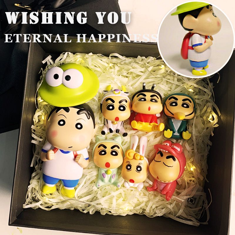 gift box crayon xiaoxin cute creative funny birthday gifts for men and women handmade toy decoration children‘s gift suit