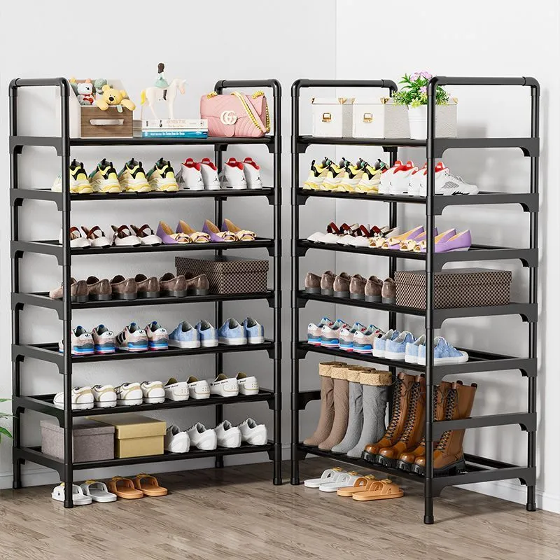 [bold paint carbon steel] shoe rack household simple multi-layer dormitory economical door student dormitory shoe cabinet