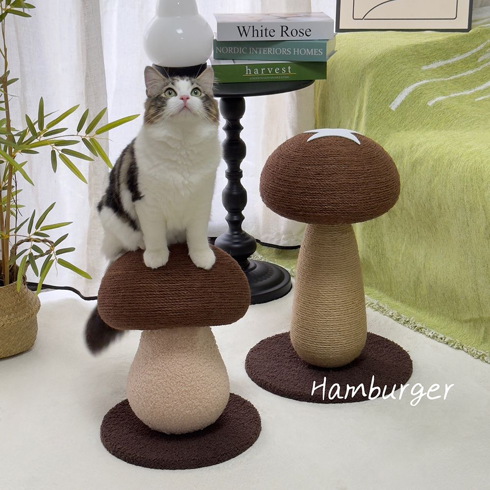 new mushroom  scratch board cute wear-resistant no dandruff anti-scratch  climbing frame scratching pole pet toy  one